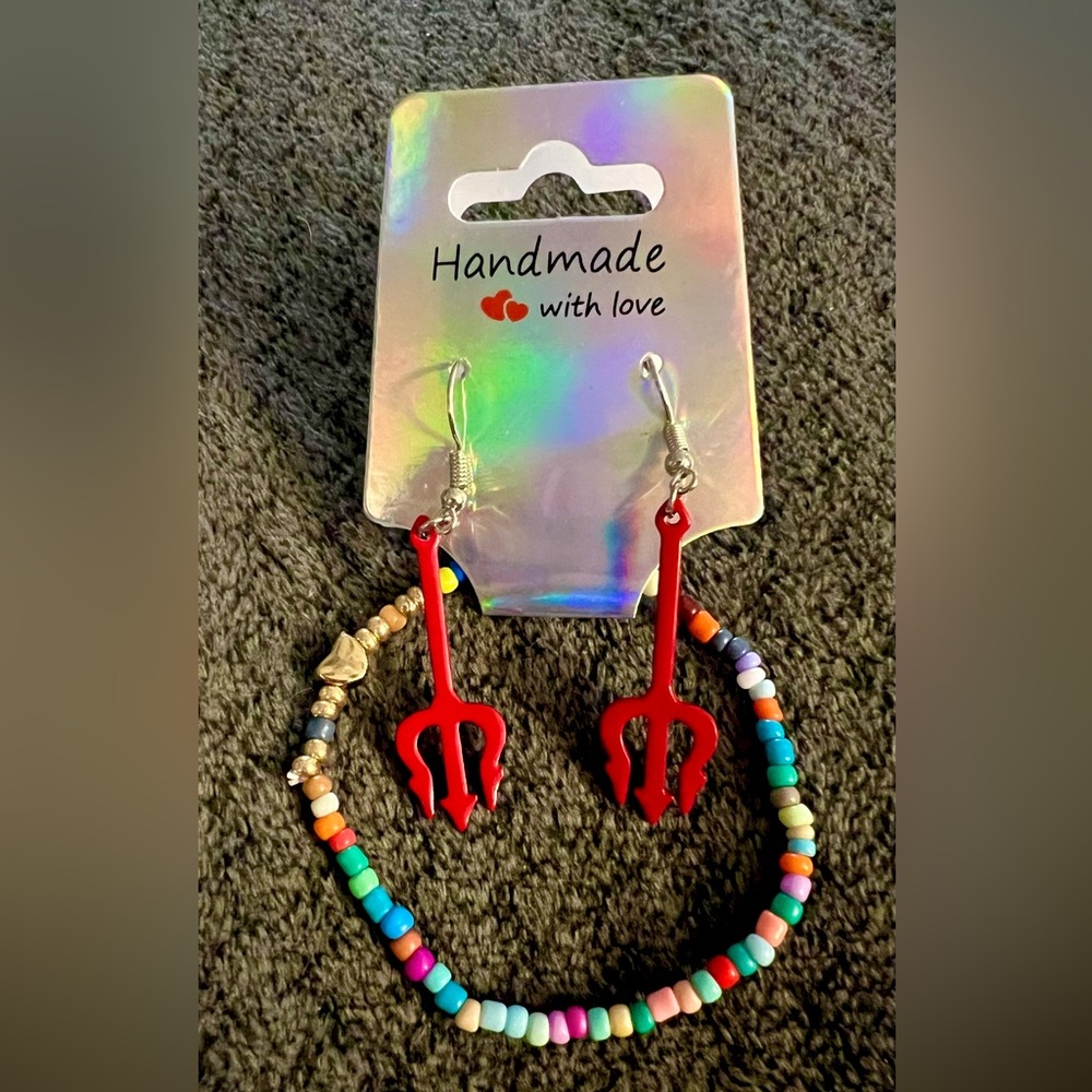 Devil Earrings with FREE Bracelet